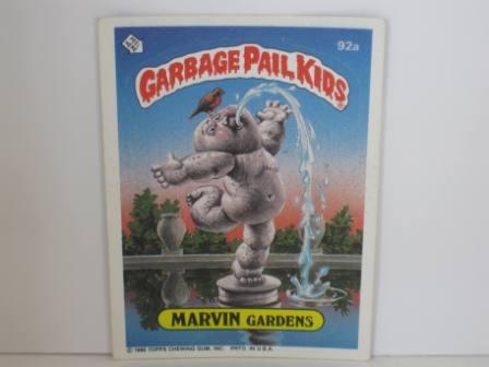 092a MARVIN Gardens [w/ (C)] 1986 Topps Garbage Pail Kids Card